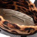 Croque Croc Print Leather Handbag Coffee TL142510