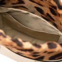 Croque Croc Print Leather Handbag Beige TL142510