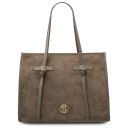 Frame Suede Leather Shoulder bag Dark Taupe TL142513