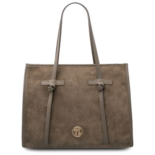 Frame Suede Leather Shoulder bag Темный серо-коричневый TL142513