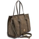 Frame Suede Leather Shoulder bag Dark Taupe TL142513