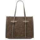 Frame Suede Leather Shoulder bag Темный серо-коричневый TL142513