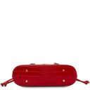 Croque Handtasche aus Leder mit Kroko-Prägung Lipstick Rot TL142510