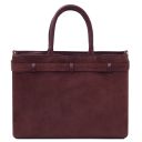 Tenace Suede Leather Handbag Bordeaux TL142525
