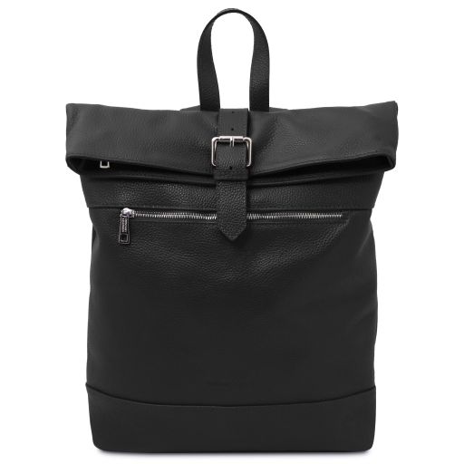 London Sac à dos en Cuir Souple Noir TL142502