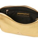 Parfait Metallic Leather Clutch Gold TL142543