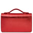 Opera Bolso Noche en Piel Metallic et Bandolera de Cadena Rojo TL142519