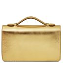 Opera Sac à Main en Cuir Metallic et Bandoulière à Chaîne Or TL142519