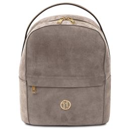 Volta Sac à dos en Cuir Daim Taupe foncé TL142517