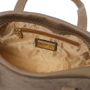 Eclaire Schultertasche aus Wildleder Dunkel Taupe TL142516