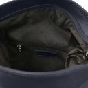 London Soft Leather Backpack Dark Blue TL142502