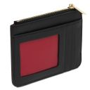 Leather Card Holder With Handle Black TL142544