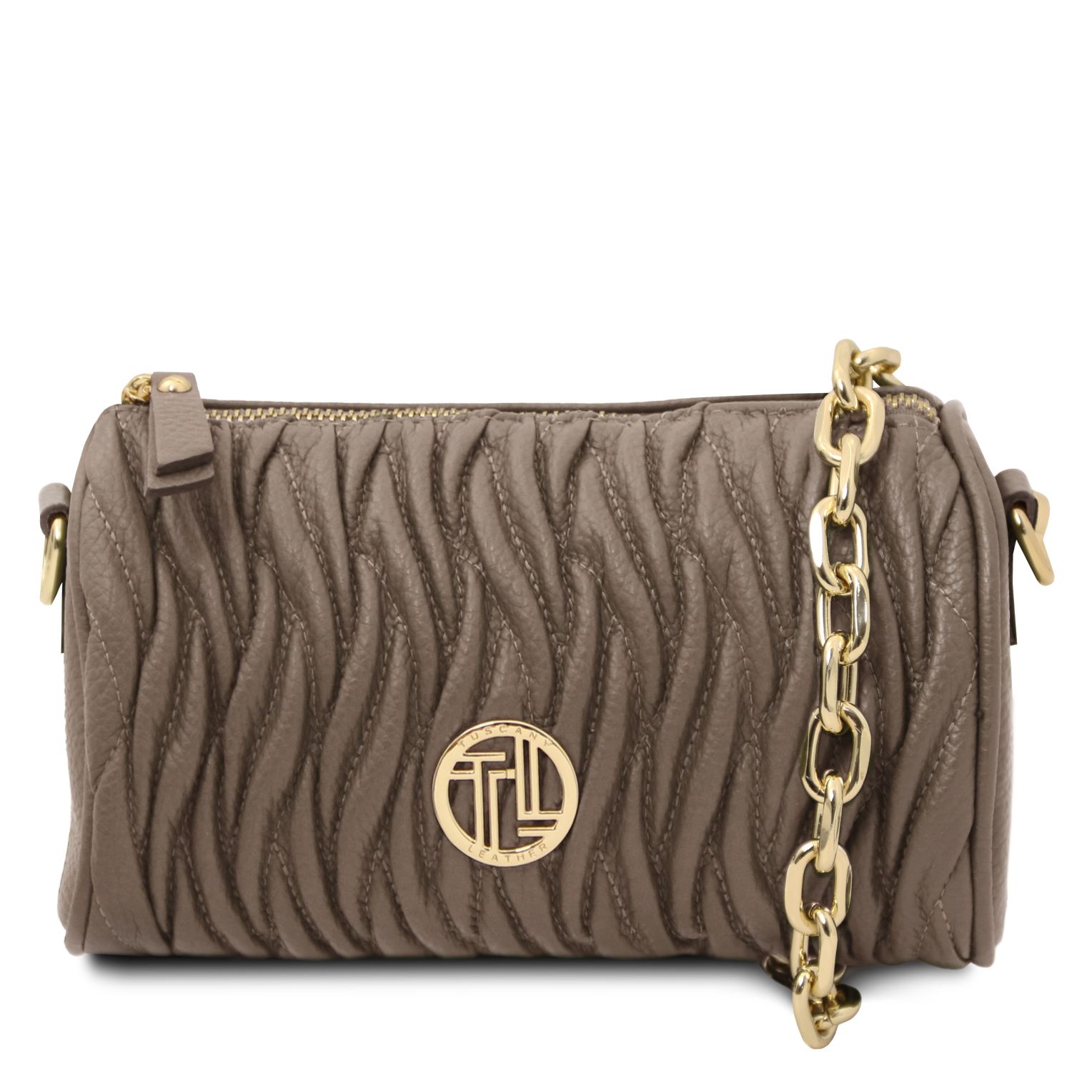 Mini bauletto in pelle Talpa scuro