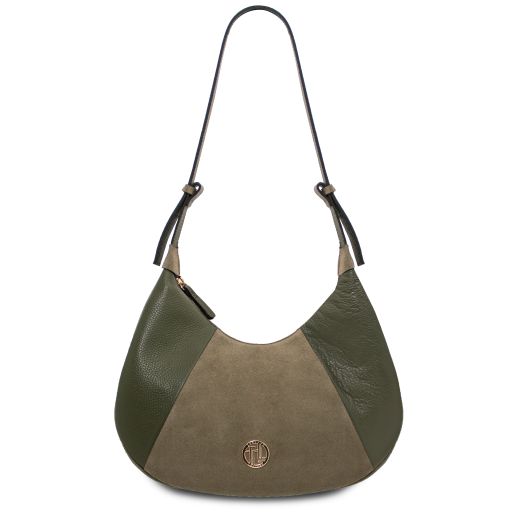 Goccia Leather Hobo bag Forest Green TL140941