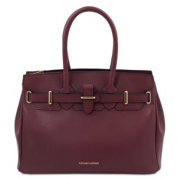 TL Bag Borsa a Mano in Pelle Bordeaux TL142174