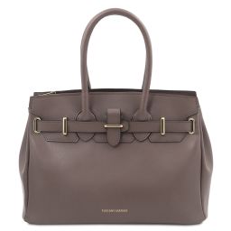 TL Bag Leather Handbag Темный серо-коричневый TL142174