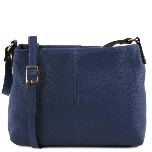 TL Bag Sac Bandoulière en Cuir Souple Bleu foncé TL142007
