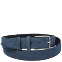 Elegant Nubuck Leather Belt 35mm Dark Blue TL142534