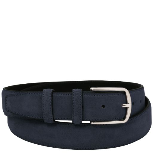Ceinture Casual en Daim 35mm Bleu foncé TL142536