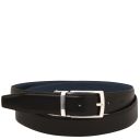 Ceinture élégante Réversible 35mm en Cuir Lisse Bleu foncé TL142541