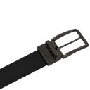 Elegant Double-sided Brushed Leather Belt 35mm Dark Brown TL142540