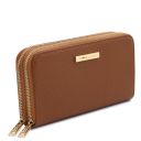 Mira Portafoglio in Pelle con Doppia zip Around Cognac TL140809