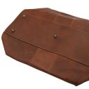 Lisbona Borsone da Viaggio in Pelle - Misura Grande Marrone TL40121