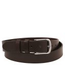 Handcrafted Leather Belt 35mm for Jeans Dark Brown TL142526