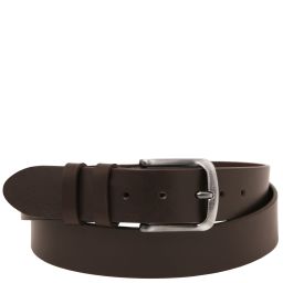 Handcrafted Leather Belt 40mm for Jeans Dark Brown TL142527