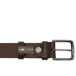 Cinturón de Piel Artesanal de 35mm Para Vaqueros Marrón oscuro TL142526