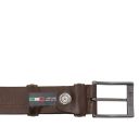 Classic 35mm Tubular Leather Belt Dark Brown TL142530