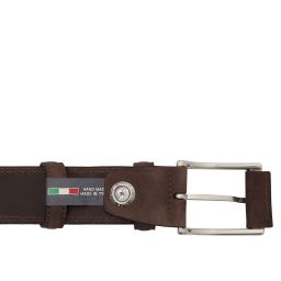 Ceinture élégante en Nubuck 35mm Marron foncé TL142533