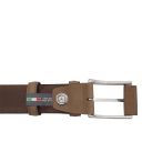 Elegant Nubuck Leather Belt 35mm Taupe TL142533
