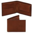 Elégant Portefeuille en Cuir Pour Homme Avec 2 Volets et Porte Monnaie Marron TL142552