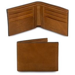 Exklusive Herren Brieftasche aus Leder mit 2 Scheinfächern Natural TL142553
