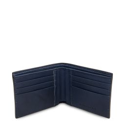 Exclusive 2 Fold Leather Wallet for men Dark Blue TL142553