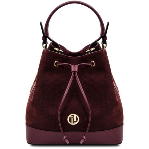 Minerva Leather Bucket bag Bordeaux TL142476