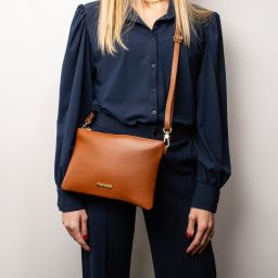 TL Bag Sac à Main en Cuir Souple Bleu foncé TL142029