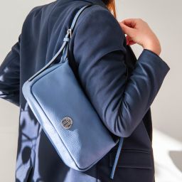 Miranda Soft Leather Shoulder bag Blue TL142467