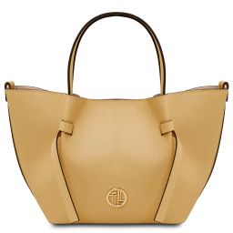 Legame Sac Cabas en Cuir - Petit Modèle Jaune pastel TL142482