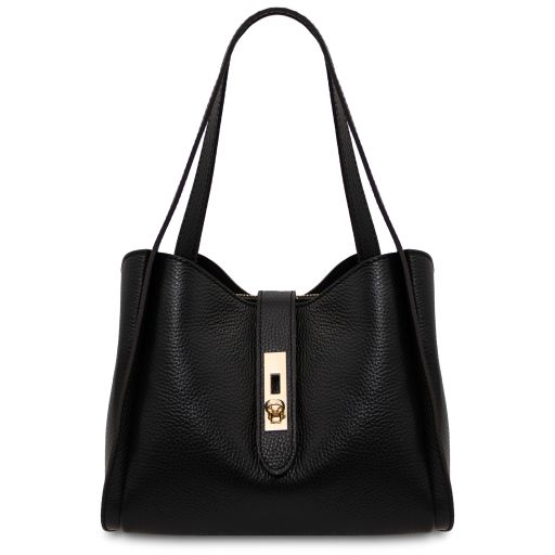 Soave Soft Leather Handbag Black TL142583