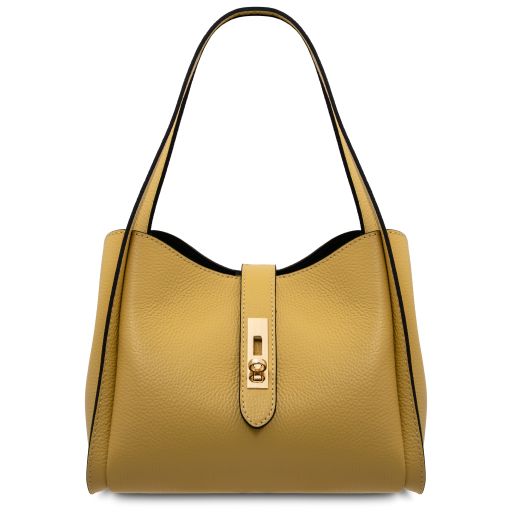 Soave Soft Leather Handbag Pastel yellow TL142583