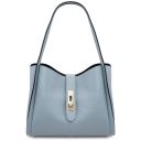 Soave Soft Leather Handbag Light Blue TL142583