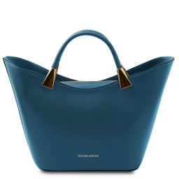 TL Bag Leather Handbag Teal TL142287