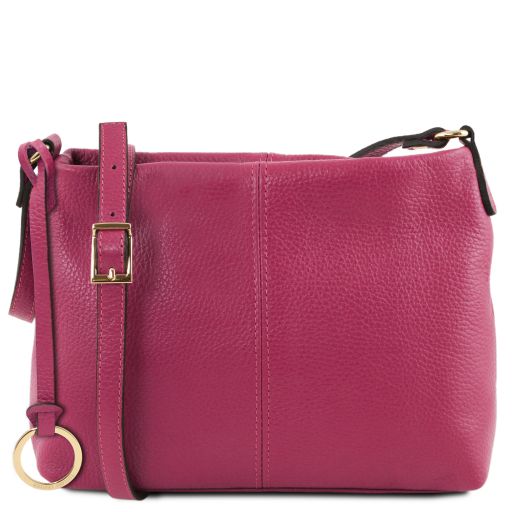 TL Bag Soft Leather Shoulder bag Fuchsia TL141720