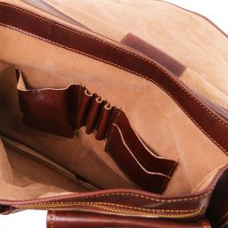 Modena Portafolios en piel con 2 compartimentos - Modelo Grande Marrón oscuro TL100310