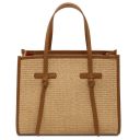 Frame Raffia Shoulder Bag Коньяк TL142566