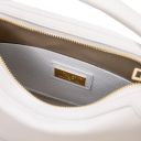Hoblò Borsa a Mano in Pelle Morbida Bianco TL142563