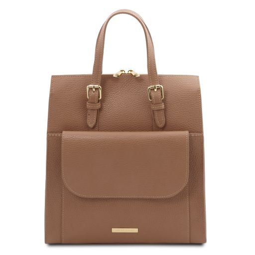 TL Bag Sac à dos Pour Femme en Cuir Caramel TL142211
