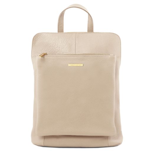 TL Bag Sac à dos Pour Femme en Cuir Souple Beige TL141682